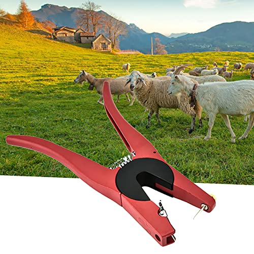 Tnfeeon Pinza per Marchio Auricolare per Bestiame, Pinza in Lega di Alluminio per Strumento per Marchio Auricolare per Ovini per bovini