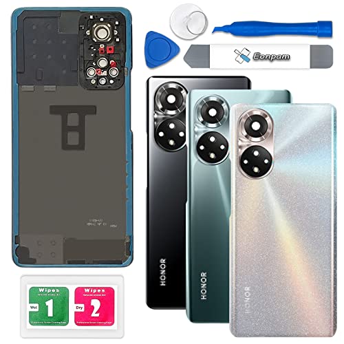 Eonpam Back Cover Glass for Honor 50 Rear Glass Replacement with Camera Lens + Repair Kit Genuine Rear Housing (Crystal)