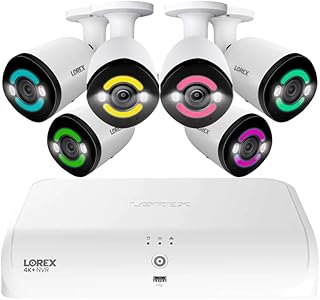 Lorex 4K 12MP Outdoor Security Camera System with 6 IP Wired Bullet Security Camera with 2TB 16 Channel NVR Recorder (Supports Up to 8 Wired + 8 Fusion Wi-Fi), Two Way Audio, Person Vehicle Detection