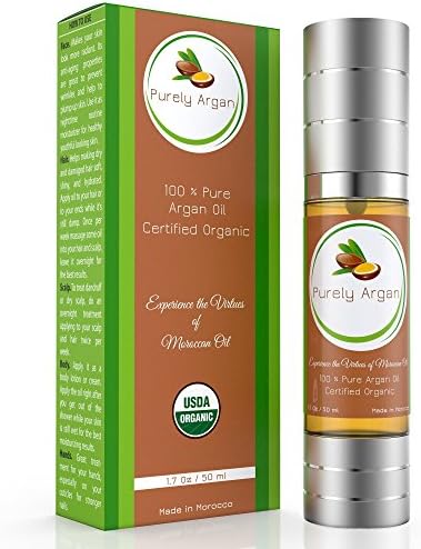 PREMIUM BEARD OIL by PURELY ARGAN: Organic 100% Pure Argan Oil for Beard. Certified USDA 50ml/1.7 Oz