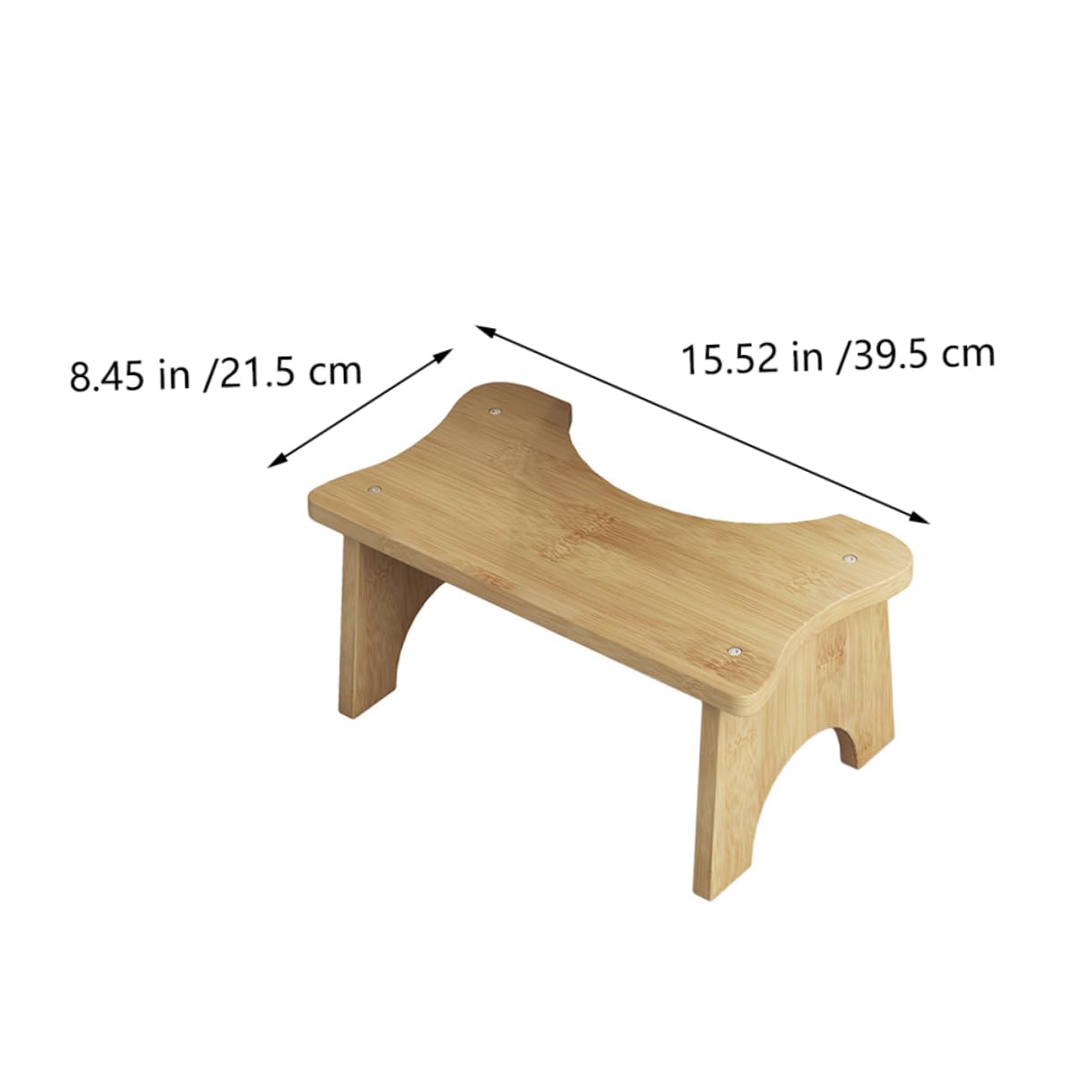 Ciieeo Foot Stool for Boys and Girls Bamboo Toilet Seat Sturdy Footrest Family-Friendly Non-Slip