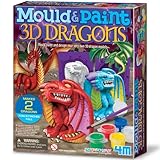 4M Form & Farbe – 3D-Drache, Gipsabguss und Malen Zwei Drachen, Kunst und Handwerk Malset für Jungen und Mädchen ab 5 Jahren