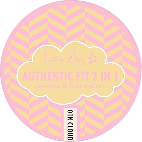 Lovely Maquillaje y Polvo 2 en 1 Authentic Fit N4 - Base Compacta de Larga Duración con Acabado Suave y Natural