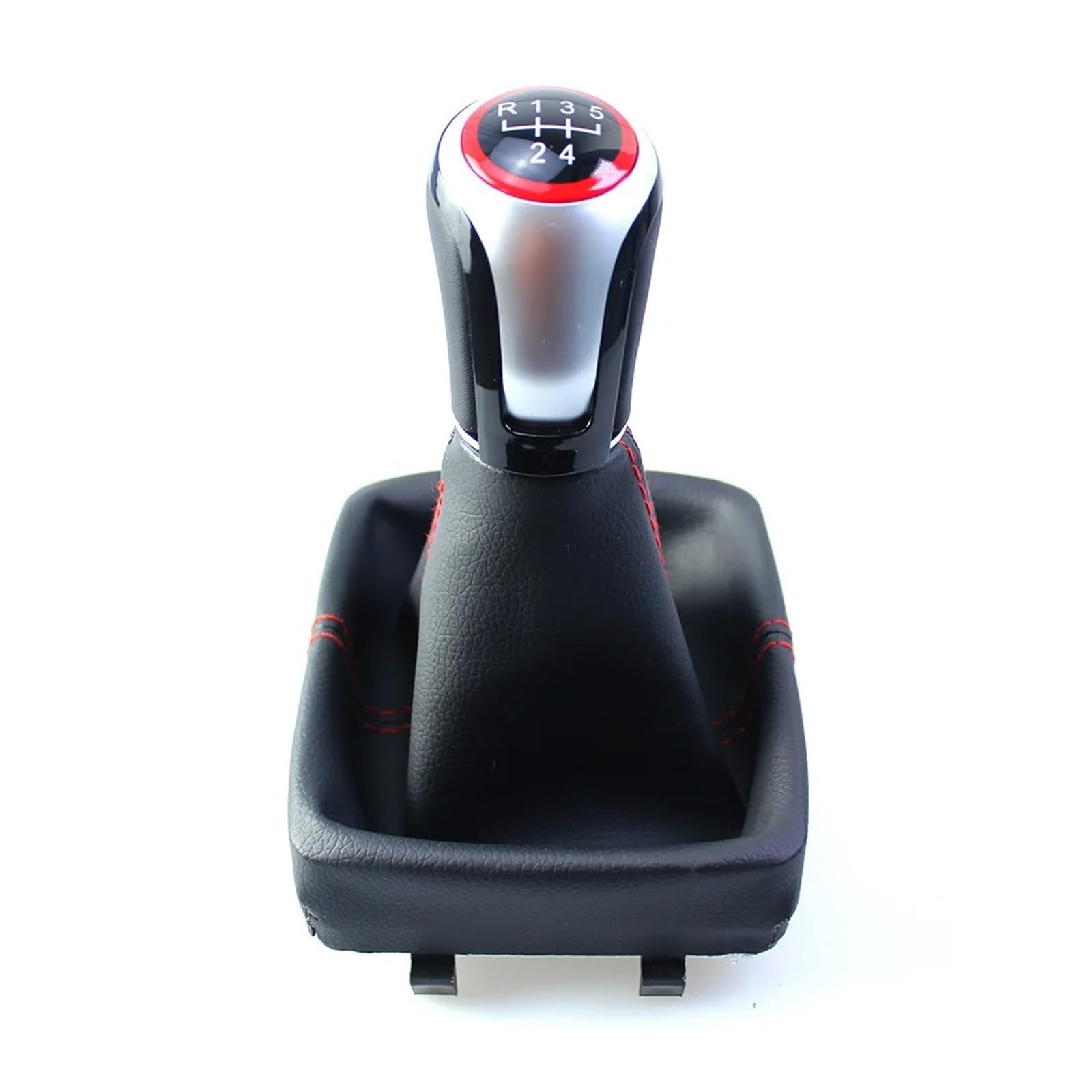 Jxewmtmc 5Speed For Vw For Polo 9N 9N2 2002-2009 With Lever Shifter Pu Leather Gaitor Boot Cover Gear Shift Knob Gear Stick Shift Cover(5Speed)