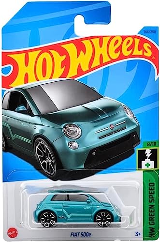 Hot Wheels Fiat 500e (Blue) 2023 HW Green Speed miniatura 1