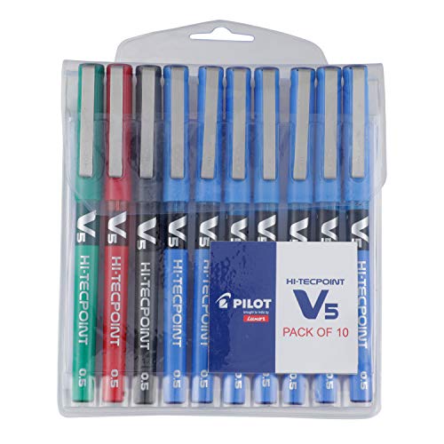 Pilot V5 Roller Ball Pen Pack of 10