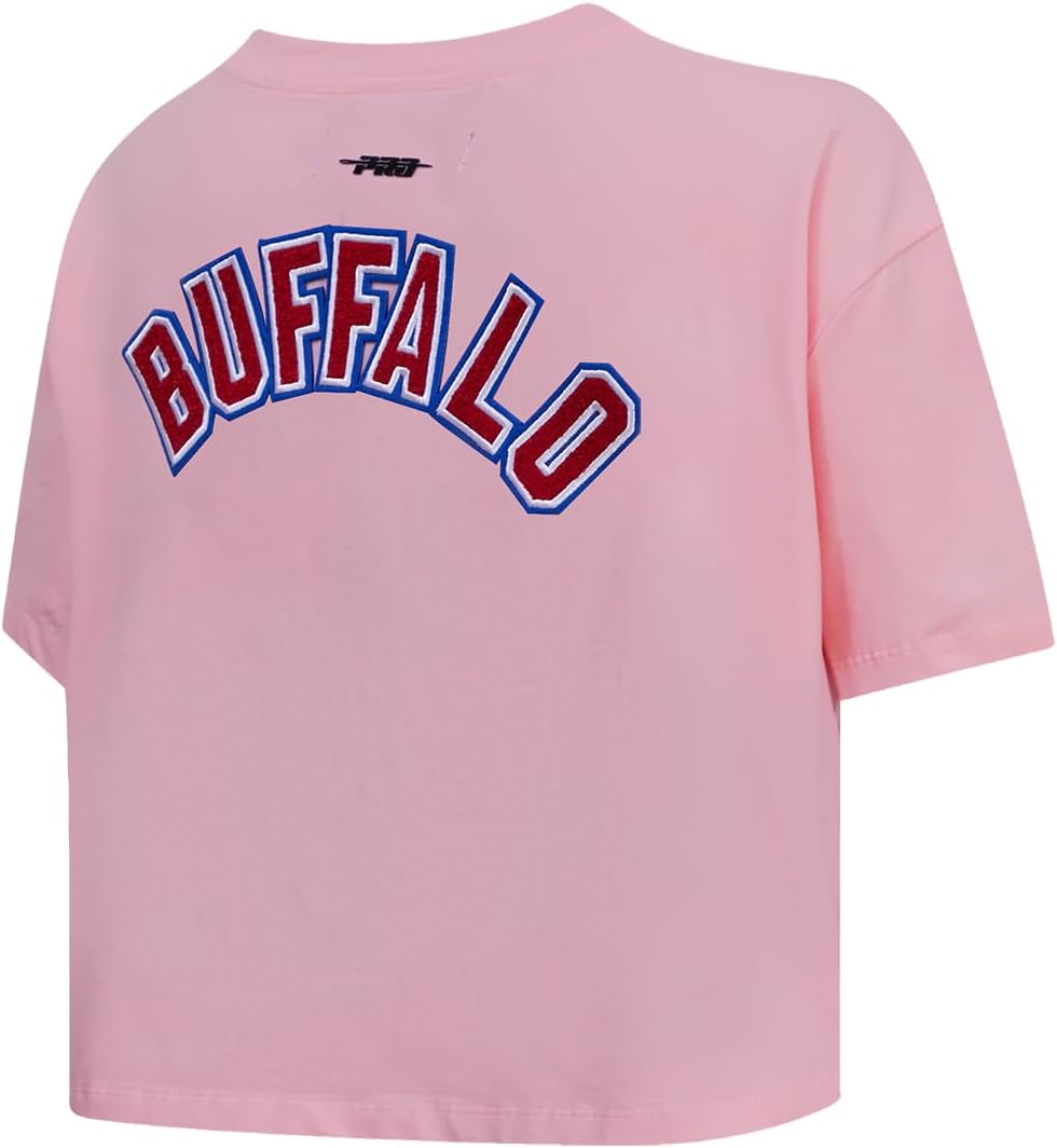 Womens NFL Classic Chenille Cotton Single Jersey Short Sleeve Boxy Tee - Image 2