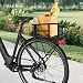 Donened - Fahrradkorb, Fahrrad Gepäckträger Korb, Hinten Fahrradkorb, für Meisten Fahrräder mit Gepäckträger, Schwarz (34.3x30.5x15cm)