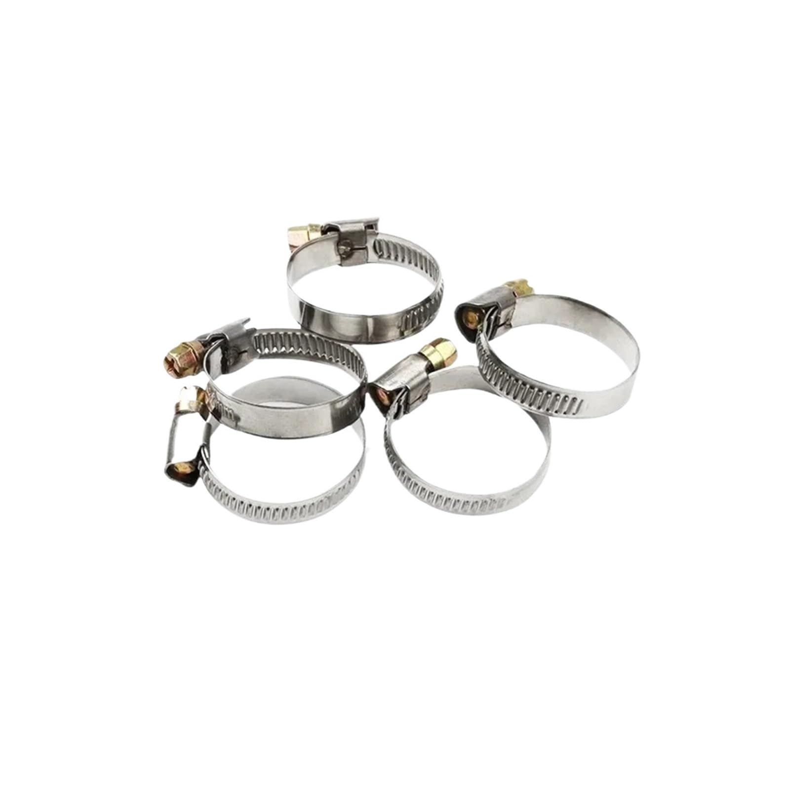 Nodrest 10Pcs 50-70Mm 5/10Pcs Pipe Clamps Stainless Steel Hose Clips Car Fuel Worm Drive