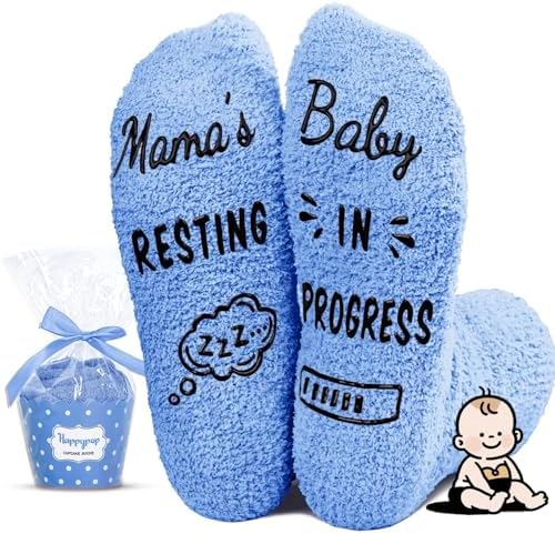 HAPPYPOP New Mom Gifts for Women - Pregnancy Socks for Pregnant Wife, Mother's Day Gifts for First Time Moms, Labor Delivery Gift
