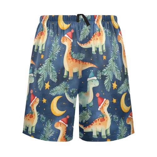 Blue Rainbows Clouds White Mens Pj Bottoms Soft Mens Pajama Shorts with Pockets