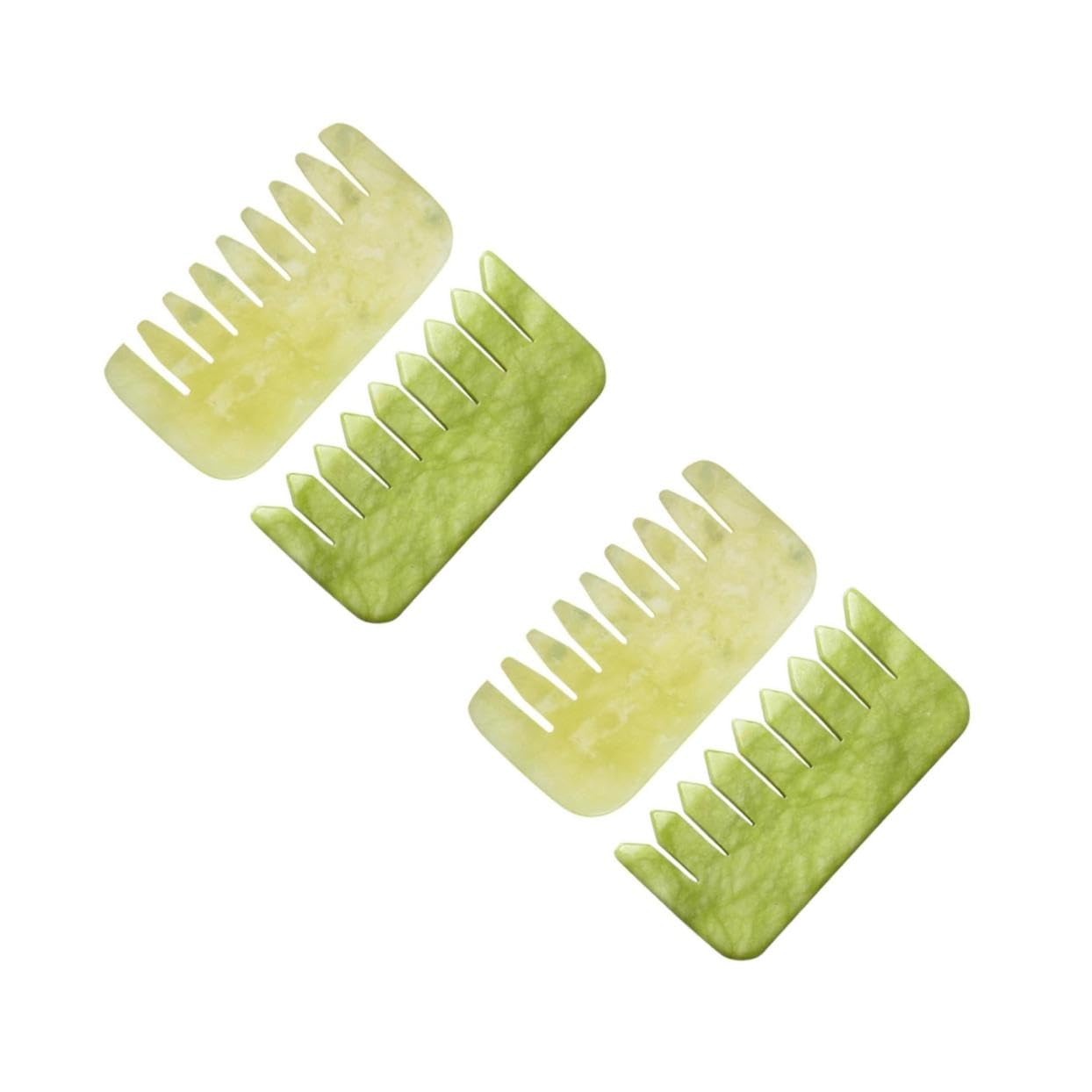 PACKOVE 2 Set Pettine Massaggiante Naturale Per Del Capelluto Strumenti Portatili Per Stimolare La Circolazione E Alleviare Anticaduta Dei Verde 2 Pezzi * 2
