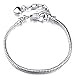 JMQJewelry Heart Love Lobster Clasp European Snake Chain Bracelets fit Charm Beads Christmas