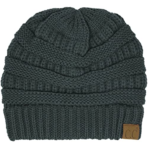 Image of Hatsandscarf CC Exclusives Solid Color Beanie Tail Hat for Adult (MB-20A)
