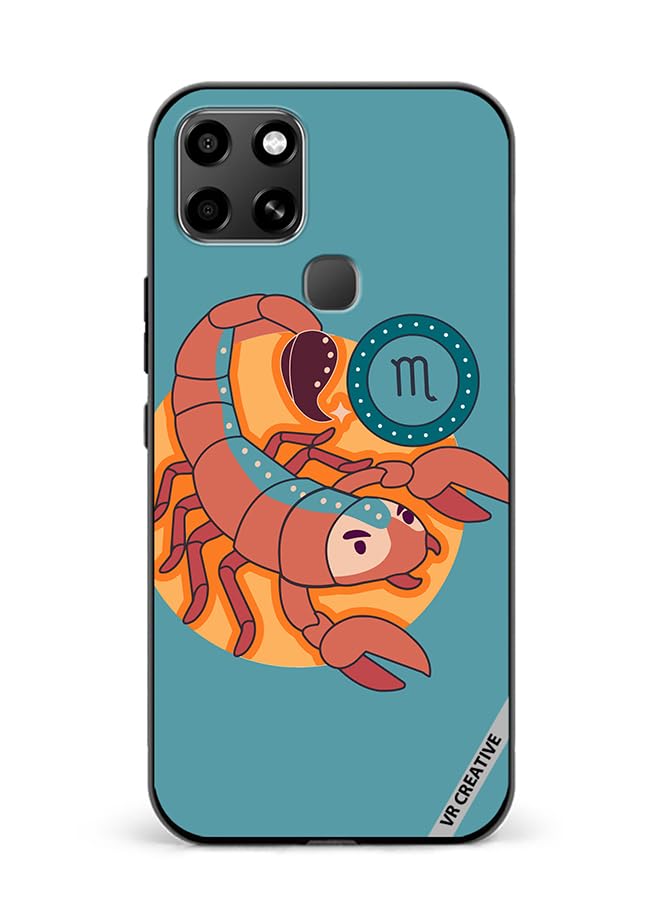 VR Creative Protective Case Cover For Infinix Smart 6 The Scorpion Zodiac Signs Design Multicolour