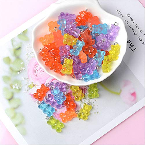 Image of Ulalaza 100pcs Slime Charms Mixed Set Resin Flatback Making Supplies For DIY Craft Making And Ornament Scrapbooking Beads Assorted Candy Fruit Cake Ornament