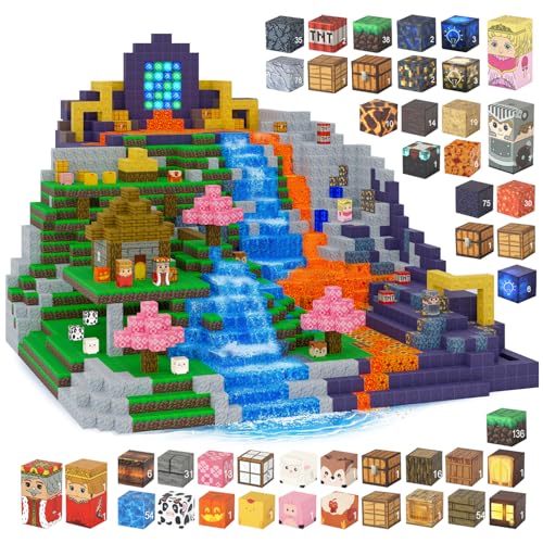 Silvadom 660 Magnetische Bausteine I Magisches Magnetspielzeug Kinder ab 3 Jahre, Pixel Blocks & Magnetic Toys I Magnet Bausteine für Kinder entdecken, Kreativität und Motorik fördern (All-in-One)