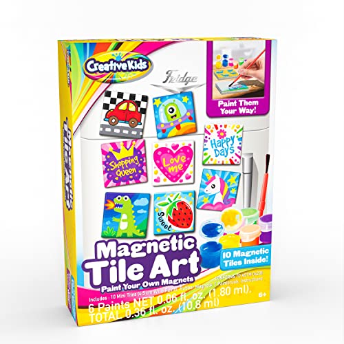 Creative Kids Diy Magnetic Mini Tile Art – Paint & Make Your Own Tile Art & Crafts Kits For Children | Party Favor Pack, Schools, Birthdays | For Boys & Girls Ages 6+ #TOP9
