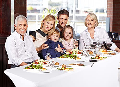 Yiibaii Table Cover 1 Pack 6Ft Rectangular Fitted Spandex Tablecloth For Indoor Patio Wedding Banquet Table Linens Party Stretchable Washed Table Covers #TOP1