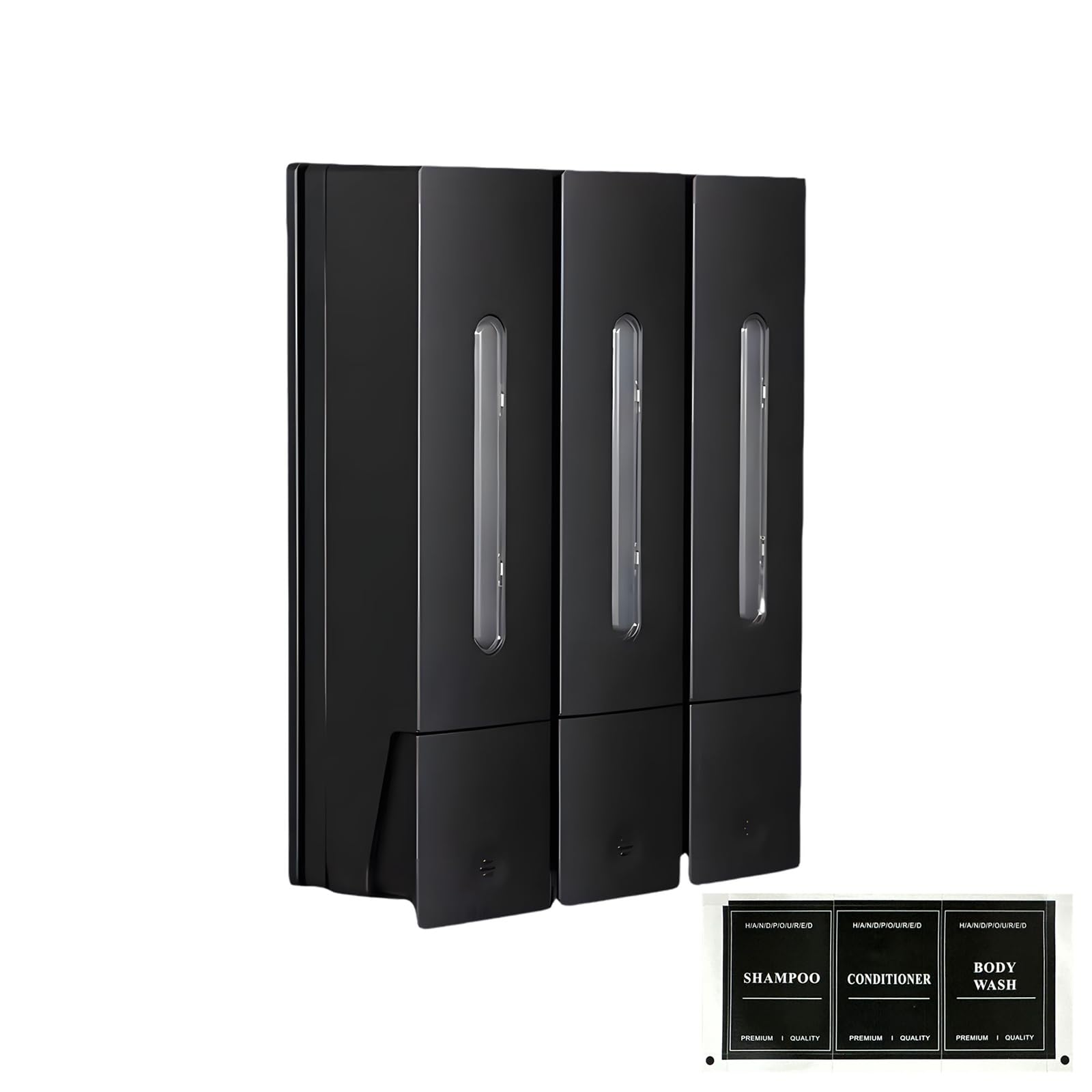 Wall Mounted Shampoo and Body Wash Dispenser for Shower - Holds 1200ml ABS - Simple Setup - Smooth Press Construction - Easy Installation - Wall Mounted Shampoo Conditioner Dispenser