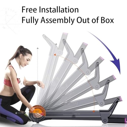 Image of Folding Treadmills Treadmill 3.0Hp Free Installation Foldable with Touch Screen Smart Tablet Stand Shock Absorption Silent