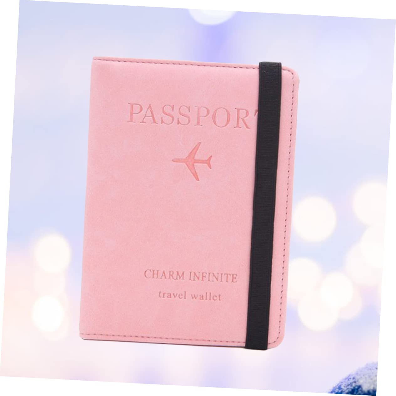 PACKOVE 3piezas Portafolio RFID De Piel PU Rosa para Pasaporte y Documentos Diseño Funcional y Compacto para Viajes De Negocios y Uso Diario