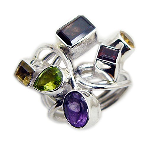 Bague plastron en argent et pierres multiples : le cadeau idéal pour femme