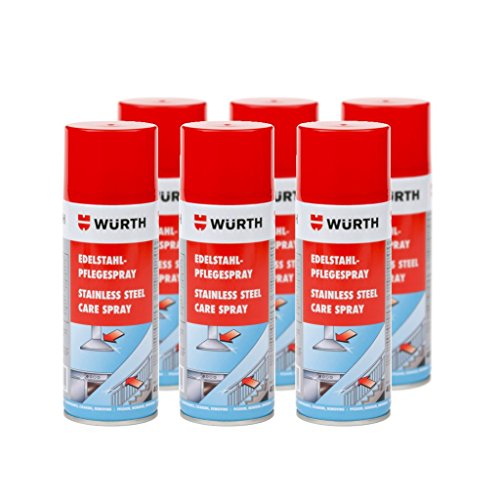 Preisvergleich Produktbild 6x Würth Edelstahl Pflegespray 400ml