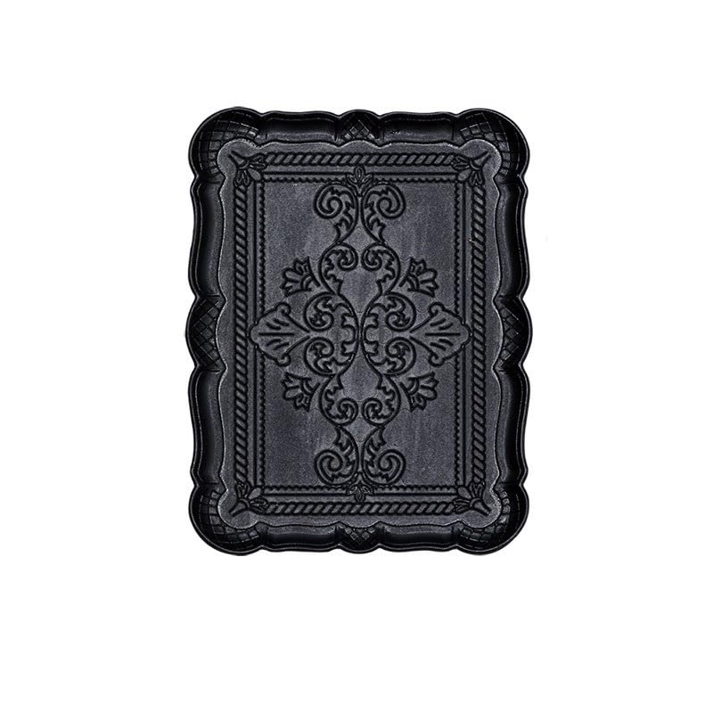 Bandejas Servir Comida Bandeja de Madera Gris Blanco y Negro, Bandeja Almacenamiento Llave Retro, Comedor con impresión tótem, Escritorio Mesa Cama