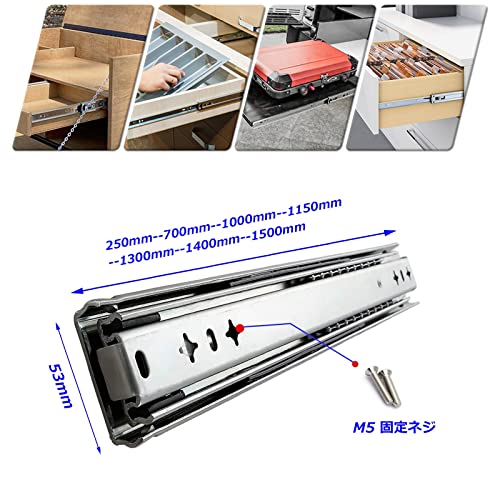 Rieles con rodamientos de bolas para reparar y reforzar cajones de gabinetes 6