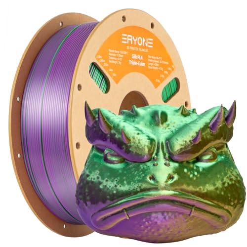 ERYONE Silk Tri Color PLA Filament 3D Printer 1.75mm +/- 0.03mm, Multicolor...