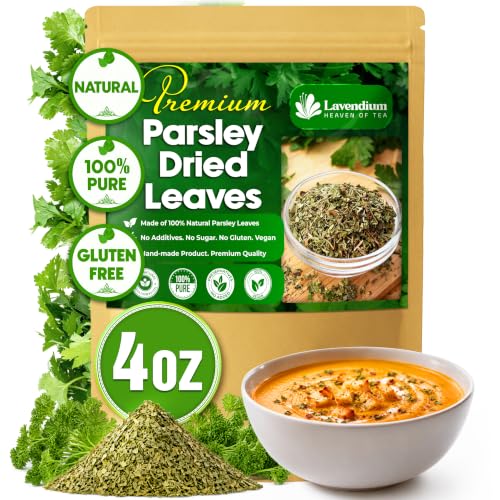 Lavendium Dried Parsley Leaves, Parsley Herb &amp; Seasoning for Cooking, 4 oz