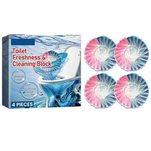 Limpiador y Ambientador para Lnodoro,Bloques de Limpieza de Inodoro Azules,Bloques de Inodoros de Agua Azul,Limpiador de para Inodoro Tabletas,Pastillas para Limpiar Baños,4PC