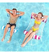 2 Pack XL Inflatable Pool Floats Hammock, Adults for Size Water Hammock Lounger, Multi-Purpose 4-...