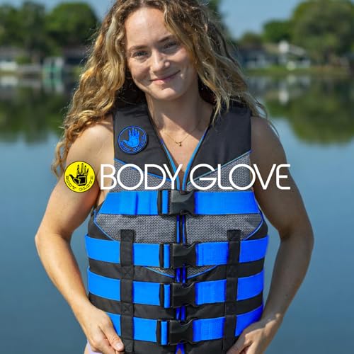 Image of Body Glove Method Nylon U.S. Coast Guard Approved Life Jacket PFD-Blue-L /XL