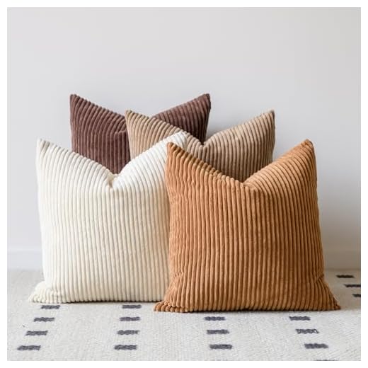 25+ Must-Have Elements for a Nancy Meyers Bedroom Aesthetic 5 LANANAS Neutral Couch Throw Pillow Covers 18x18 Inch Set of 4 Decorative Farmhouse Boho Throw Pillows for Living Room, Couch, Bed, Sofa Soft Corduroy Accent Home Decor (Neutral Brown, 18x18 Inch)