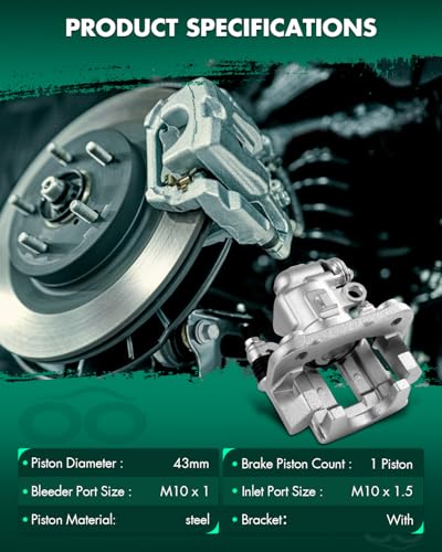 Image of SCITOO Rear Right Brake Caliper With Bracket 18B4536 Compatible For Ford For Taurus 1993-1999,For Lincoln For Continental 1993-2000,For Mercury For Sable 1993-1999