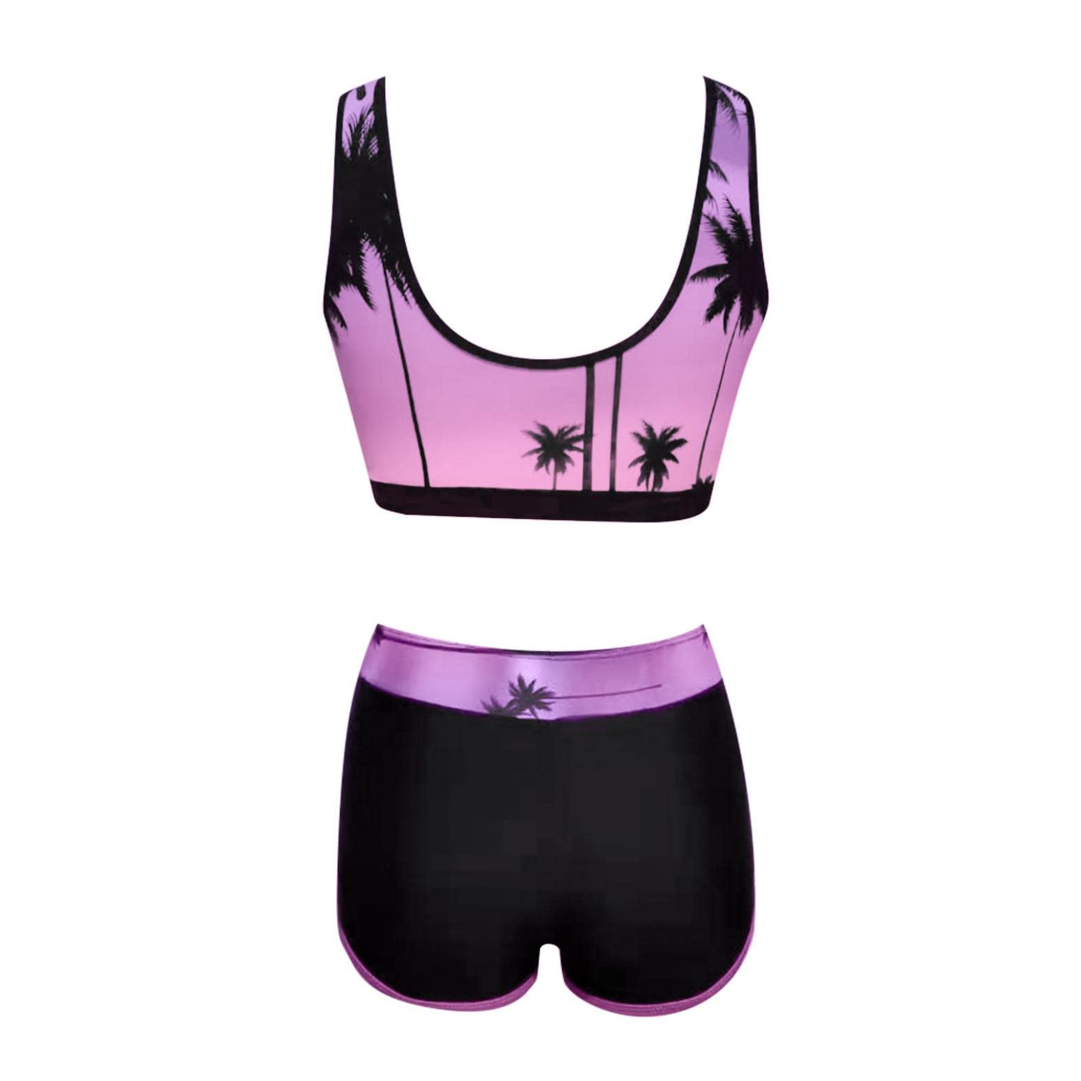 Sheey Verano Bikinis Mujer Dos Piezas Bañador Reductor Barriga Bañadores de Mujer Banador Biquinis Tankinis Bikini,Elegante Gasas Elasticos sin Espalda Flores Push Up Tallas Grandes Fiesta Playa