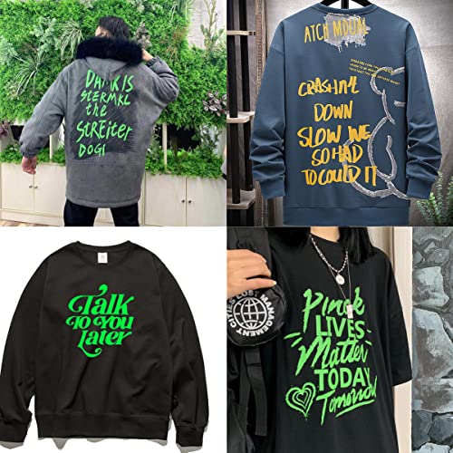 3D Puff Heat Transfer Vinyl Sheets 12"X 10" Glow In The Dark Foaming Htv Luminous Fluorescent Press Film Iron On Vinyl Color Changing For T-Shirt Clothes Textile Fabric (Green) #TOP3