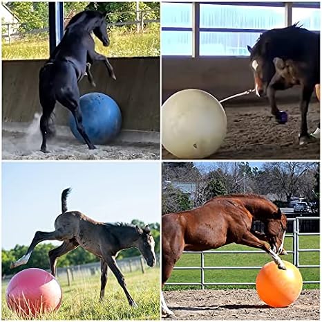 25 Horse Ball&Cover with Tabs, Herding Ball for Dogs Blue Heelers, Yellow Giant Horse Balls for Play for Horses to Play with