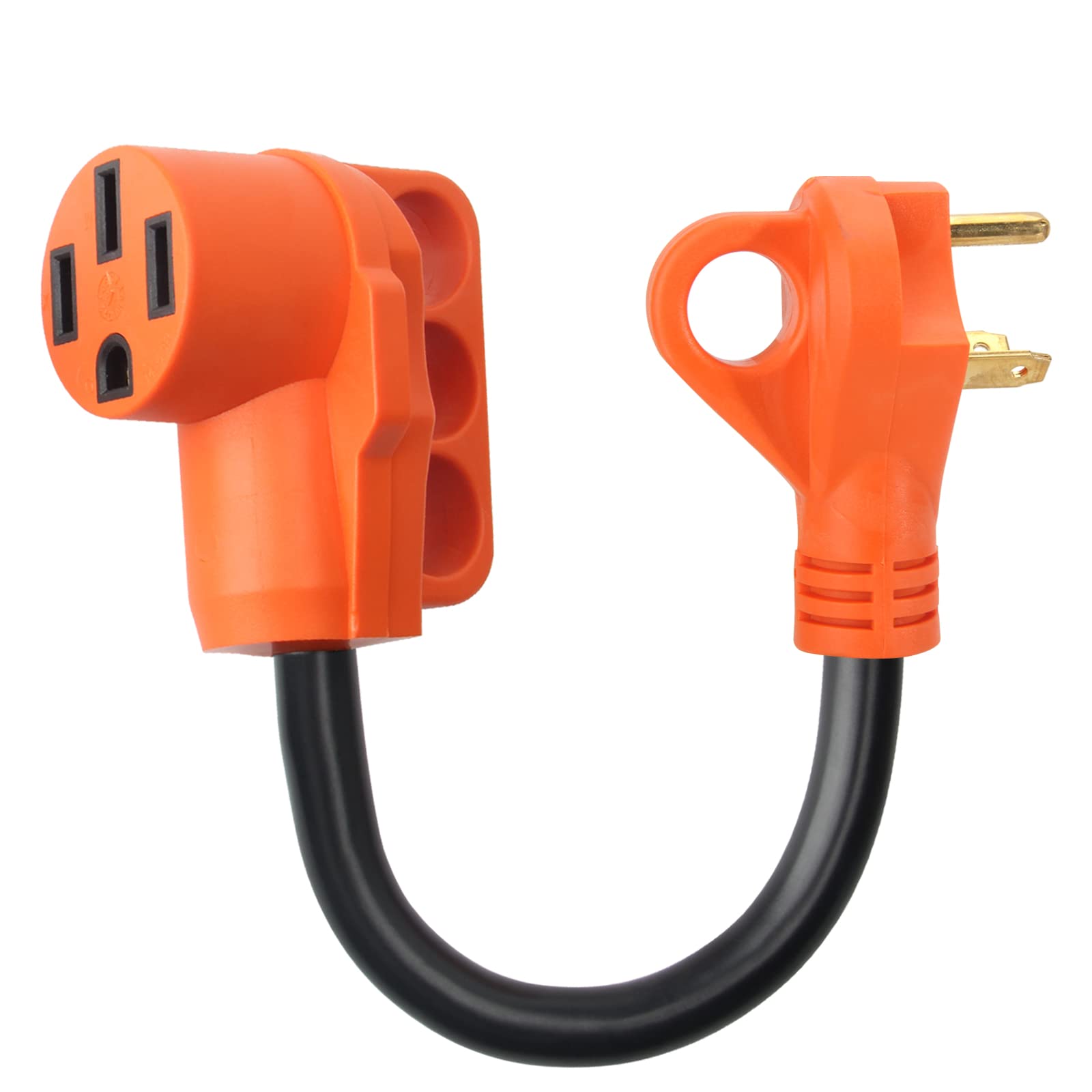 OPL5 30 Amp Male to 50 Amp Female RV Adapter Cord 12inch, Heavy Duty Electrical Adapter with Handle TT-30P Male to 14-50R Female 125V/3750W Generator