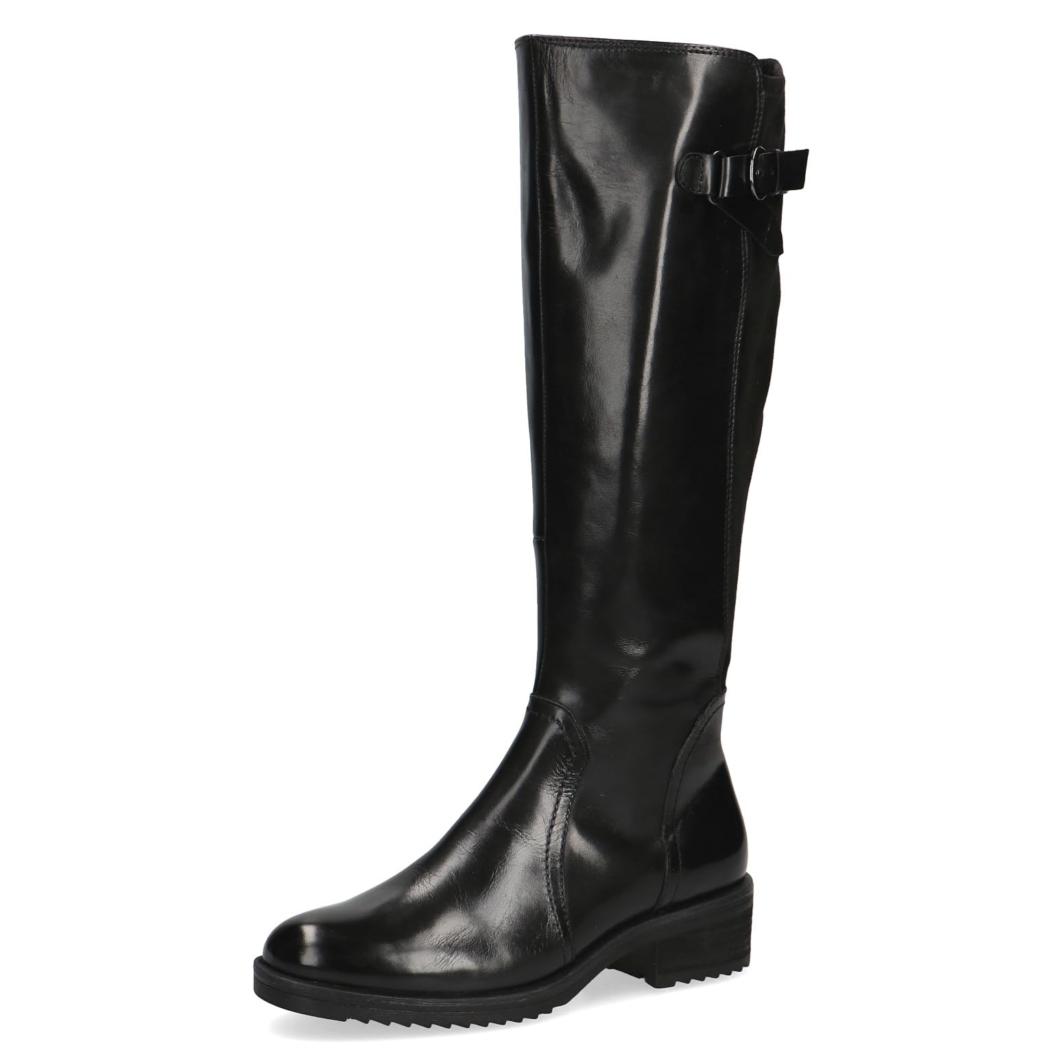 CAPRICE Comfort Women's boots with buckle extra width H, Black (Black Comb), 3.5 UK