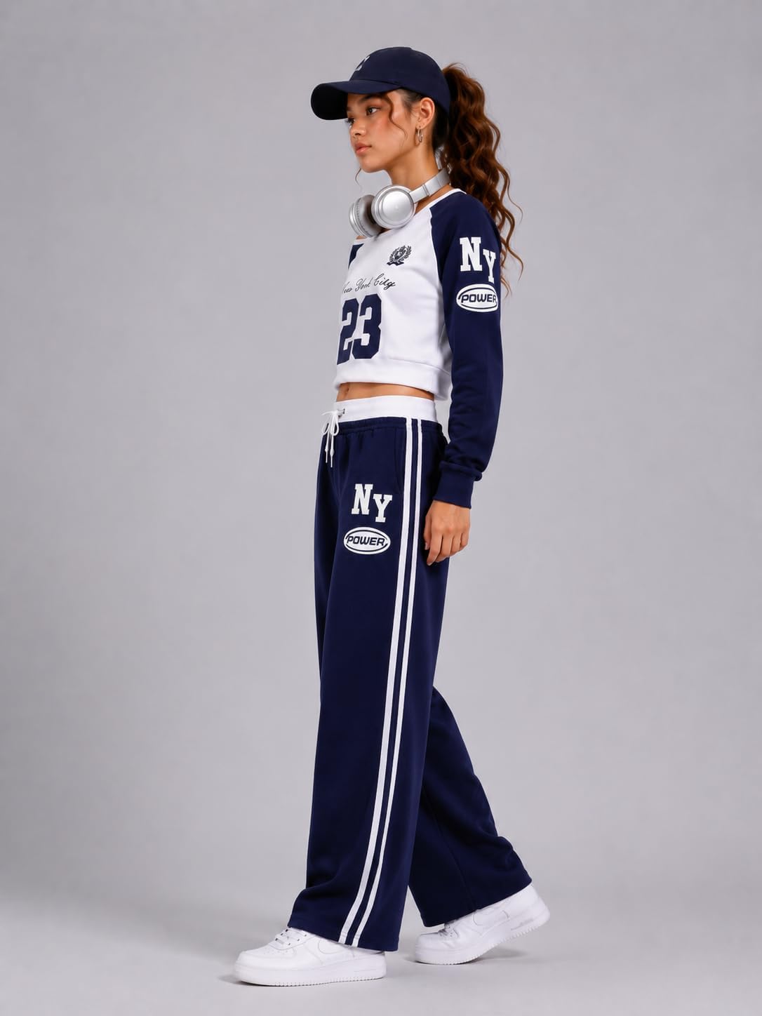Cakaner Teen Girls Clothes Off Shoulder Top & Color Block Wide Leg Pants Set 2 Piece School Fall Clothes Size 7-16