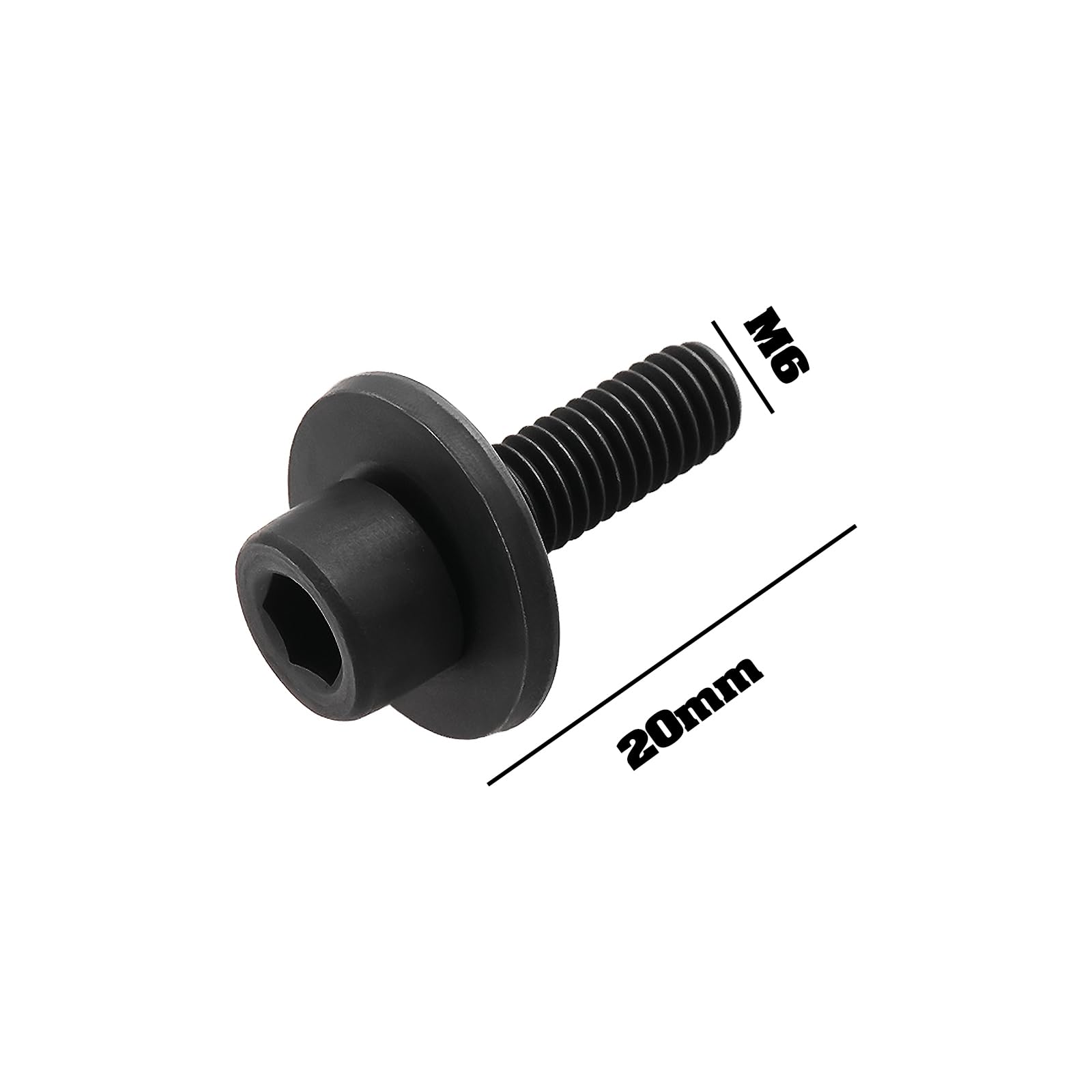VGOL 4pcs M6 Left-Hand Thread Hex Bolt Circular Saw Blade Bolt Replacement Part 266133-3 10541200 Compatible with Makita BSS610 BSS611 DSS610 DSS61 - Image 4