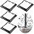 Thyle Vinyl Post Trim Vinyl Post Skirt Post Base Adjustable Vinyl Fence Post Black Color PVC Post Cover for 3 to 6 Inch Wood Vinyl Post Hand and Stair Rails (4 Pcs)