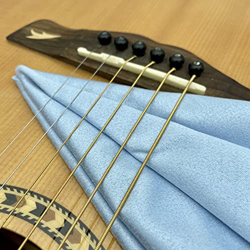 Aawipes Violin Clean Cloths Microfiber (6-Pack 12"X12" Cloths Blue) Plush Polishing Cloths For Musical Instruments Premium Cleaning Cloths For Guitar Piano Clarinet Trumpet Sax Universal (Hcis-1212-B) #TOP1