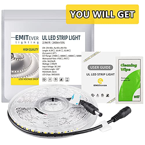 Tira de LED EMITEVER 32.8ft 5000K Blanco frío miniatura 6