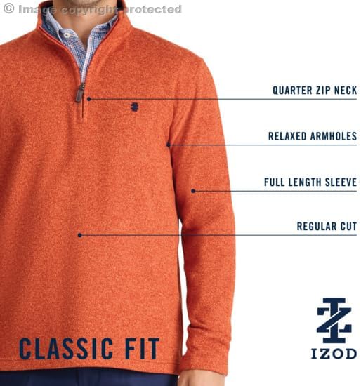 IZOD Men's Advantage Performance Quarter Zip Fleece Pullover Sweatshirt - Image 5