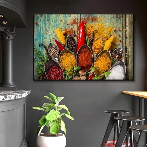 Affiches sur toile imprimées cuisine et tableaux déco épices 30x40 cm