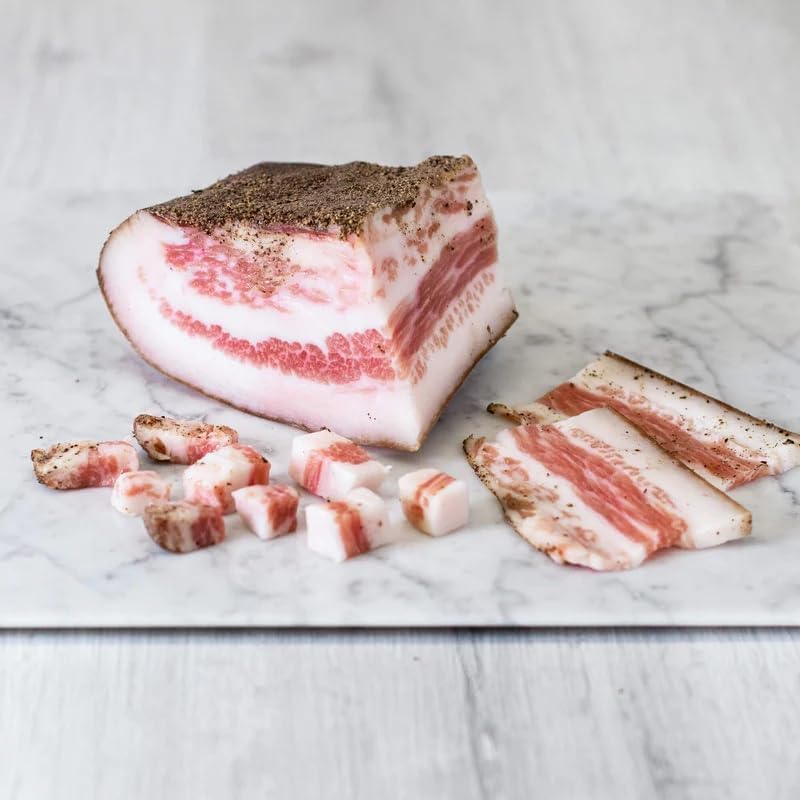 Guanciale Stagionato di Colonnata - Seasoned Pork Cheek of Colonnata (300g +/- | 10.58 oz) | Italian Artisan Food Gourmet Delicatessen
